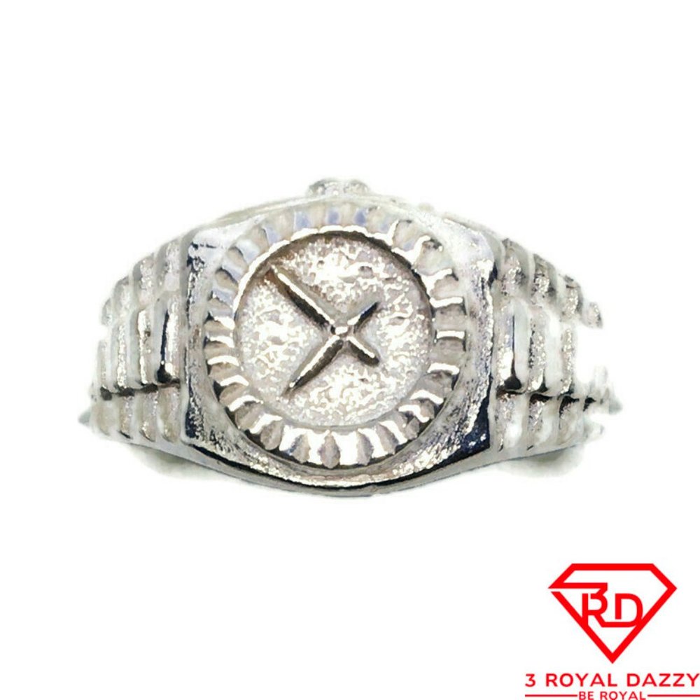 Wrist Watch ring band 925 Solid silver S7
